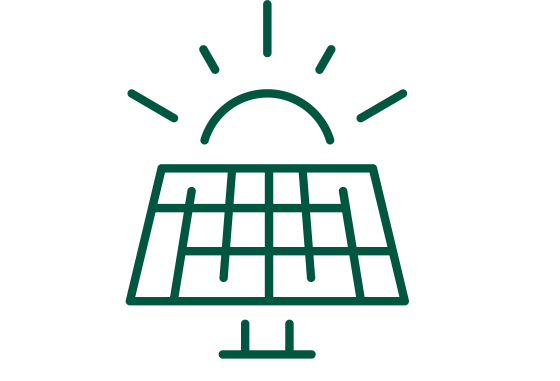 Ilustración de panel solar para proyectos de eficiencia energética