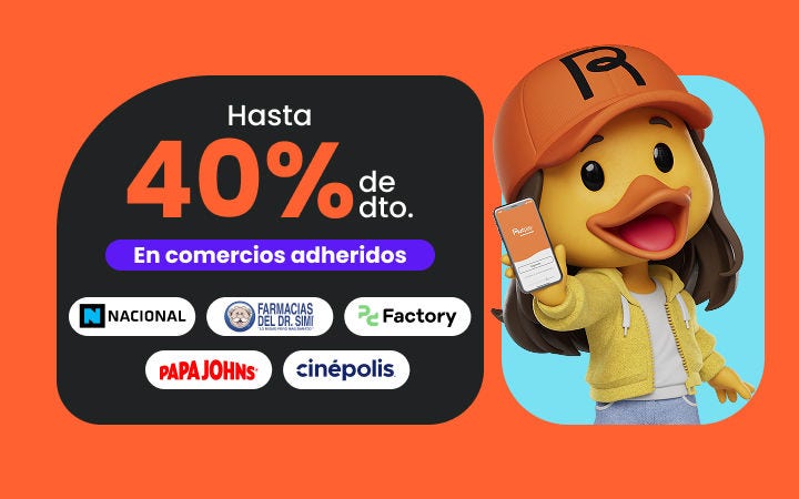 Hasta 40% de dto. en comercios adheridos
