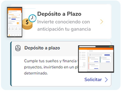 Opción para abrir un depósito a plazo.