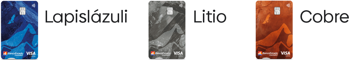 Diseño Lapislázuli, Diseño Litio y Diseño Cobre