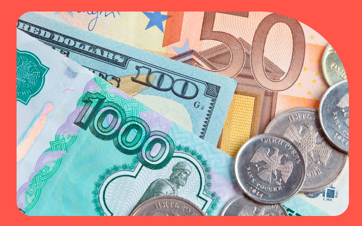 Diferentes billetes extranjeros