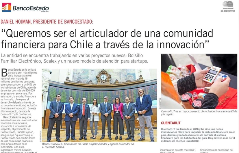 Noticia BancoEstado en medios